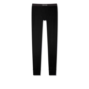 Pantalon De Pyjama Tom Ford Coton Homme Noir | OCVYT-2093