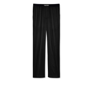 Pantalon De Pyjama Tom Ford Silk Homme Noir | DVCLF-8054