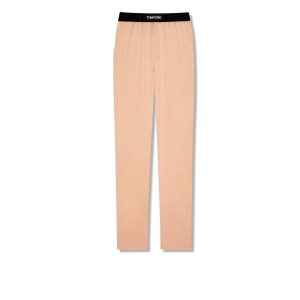 Pantalon De Pyjama Tom Ford Silk Homme Orange Clair | MEJVS-4896