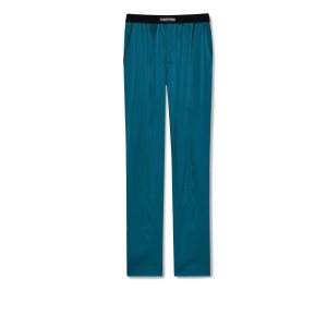 Pantalon De Pyjama Tom Ford Silk Homme Paon | EHSBV-4596