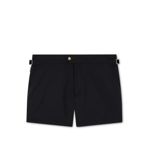 Pantalon Tom Ford Compact Poplin Swim Corta Homme Noir | HQSBO-3892