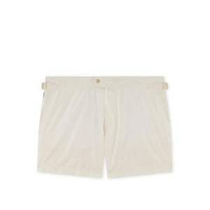 Pantalon Tom Ford Compact Poplin Swim Corta Homme Blanche | LTGMV-0178