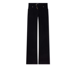 Pantalon Tom Ford Confort Denim Larges Legs Femme Noir | NGRQO-2017