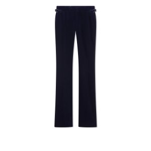 Pantalon Tom Ford Coton Velvet Flares Femme Ink | LETNU-2841