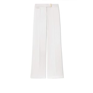 Pantalon Tom Ford Fluid Double-faced Satin Larges Legs Femme Chalk | WKDSC-9018