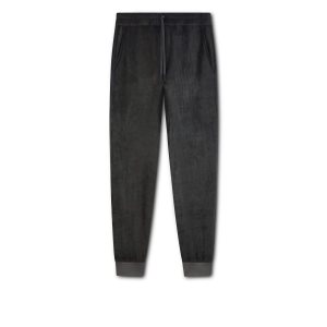 Pantalon Tom Ford Fluid Modal Velour Jogger Homme Grise Foncé | YIPTS-5810