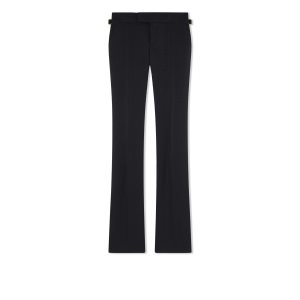 Pantalon Tom Ford Hopsack Tailoring Flares Femme Noir | SNLZF-8914