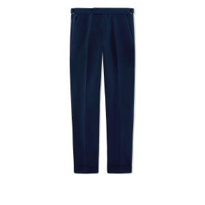 Pantalon Tom Ford Iridescent Twill Cooper Trouser Homme Bleu Marine | EILFU-6198