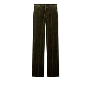 Pantalon Tom Ford Jersey Velvet Jogger Homme Ebony | BIHTE-7840