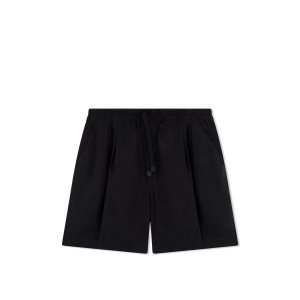 Pantalon Tom Ford Legere Lyocell Pleat Corta Homme Noir | YPQIE-7041