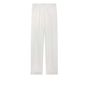 Pantalon Tom Ford Legere Lyocell Pleat Lounge Homme Blanche | CERDB-8572