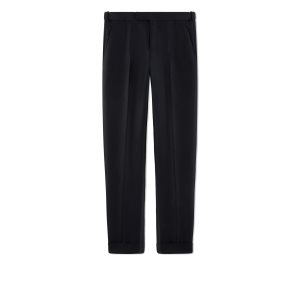 Pantalon Tom Ford Organza Reverse Twill Cooper Trouser Homme Noir | MYQRI-7429