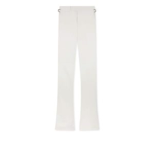 Pantalon Tom Ford Plonge Cuir Flares Femme Chalk | LSRZO-0926