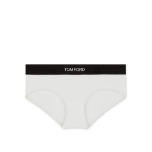 Pantalons Tom Ford Modal Signature Boy Shorts Femme Blanche | IAVJL-5964