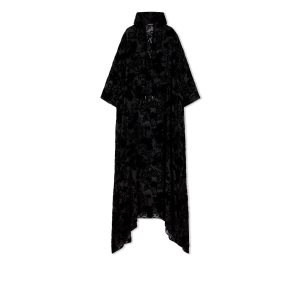 Peignoir Tom Ford All Over Primrose Floral Devore' Kaftan Femme Noir | UZKHN-1792