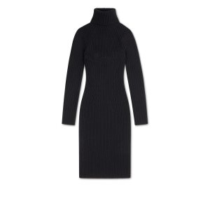 Peignoir Tom Ford Laine Rib Midi Femme Noir | FXABY-2793