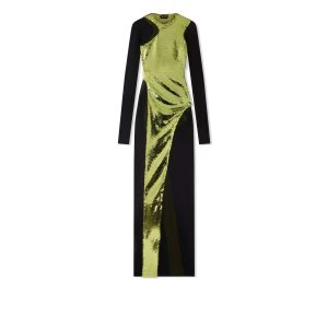 Peignoir Tom Ford Liquid Sequins Evening Femme Vert Clair | DNXRM-0318