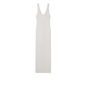 Peignoir Tom Ford Silk Coton Stretch Rib Tank Femme Chalk | XLAQD-8967