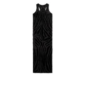 Peignoir Tom Ford Velour Zebra Jacquard Tank Femme Noir | QUFNV-1589