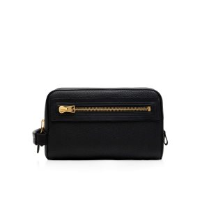 Petits Portefeuilles Tom Ford Grain Cuir Homme Noir | LZYUM-5426