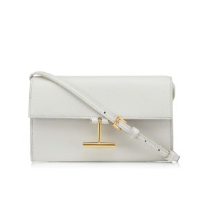 Petits Portefeuilles Tom Ford Grain Cuir Tara Wallet On Brides Femme Chalk | WLNIF-2108