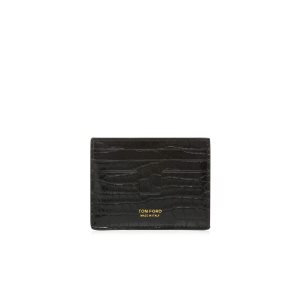 Petits Portefeuilles Tom Ford Printed Alligator Cardholder Homme Noir | SDVLT-5379