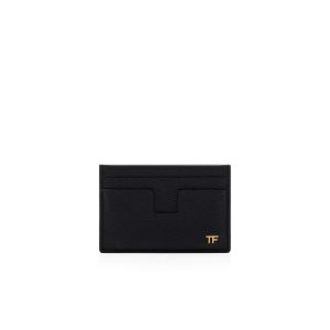 Petits Portefeuilles Tom Ford Small Grain Cuir Classiche Cardholder Homme Noir | ZYGAE-9634