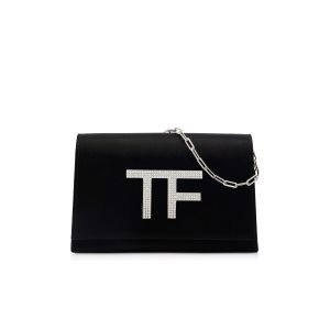 Sac Clutch Tom Ford Crystal Embellished Satin Tf Disco Femme Noir | ADNZQ-2467