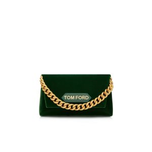 Sac Clutch Tom Ford Velvet Label Femme Forest | PWGFN-4125