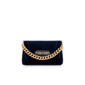 Sac Clutch Tom Ford Velvet Label Femme Ink | LRYSU-1352