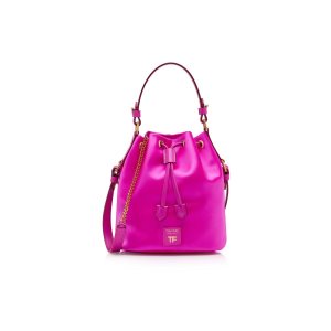 Sacs Crossbody Tom Ford Satin Disco Small Bucket On Chain Femme Rose | XZHDE-1904