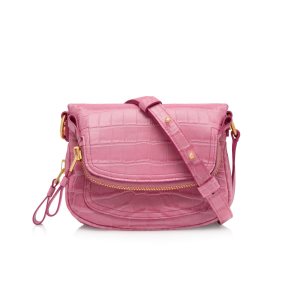 Sacs Crossbody Tom Ford Shiny Stamped Crocodile Cuir Jennifer Femme Rose | ISKUD-4128