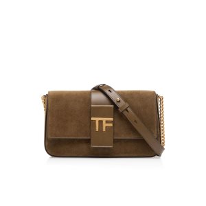 Sacs À Bandoulière Tom Ford Daim Cuir Tf Chain Femme Sienna | JSDEB-4703