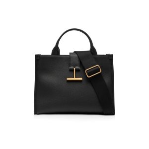 Sacs À Bandoulière Tom Ford Grain Cuir Tara Medium Top Handle Femme Noir | AWVBL-9637