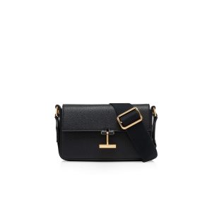 Sacs À Bandoulière Tom Ford Grain Cuir Tara Mini On Brides Femme Noir | WNKAD-5642