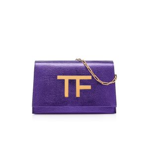 Sacs À Bandoulière Tom Ford Laminated Printed Lizard Tf Disco Femme Dahlia | HUXOI-4867