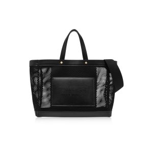 Sacs À Bandoulière Tom Ford Mesh And Cuir T Screw Small E/W Femme Noir | CUTPN-8540