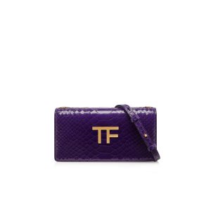 Sacs À Bandoulière Tom Ford Printed Python Tf Mini Femme Violette | LRNOM-9037