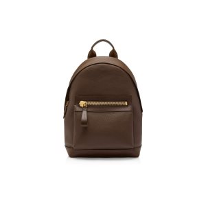 Sacs À Dos Tom Ford Grain Cuir Buckley Homme Marron | KLFZU-3109