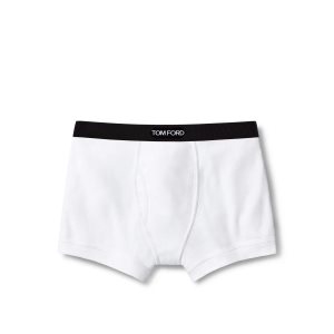 Slips Tom Ford Coton Boxer Homme Blanche | JOBXI-4279