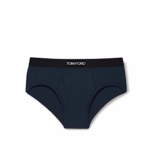 Slips Tom Ford Coton Boxer Homme Bleu Marine | PFOYW-2853