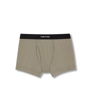 Slips Tom Ford Coton Boxer Homme Grise | QRLPH-4623