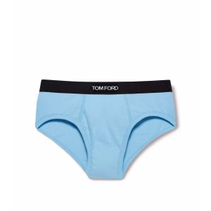 Slips Tom Ford Coton Boxer Homme Turquoise Clair | LQMBA-7295