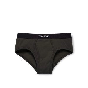 Slips Tom Ford Coton Boxer Homme Vert | DPBQZ-5672