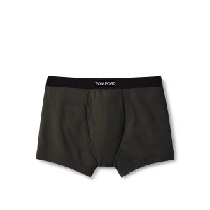 Slips Tom Ford Coton Boxer Homme Vert | JKRLX-6518