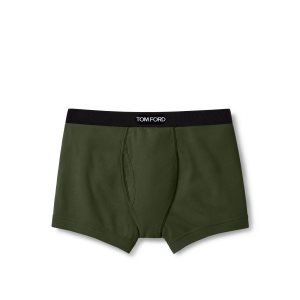 Slips Tom Ford Coton Boxer Homme Vert | NECFS-8152