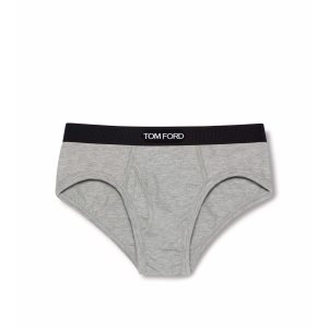 Slips Tom Ford Coton Modal Boxer Homme Grise | GEQXC-7389