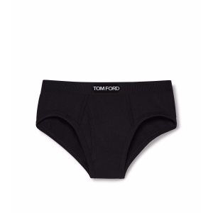 Slips Tom Ford Coton Modal Boxer Homme Noir | VHTUL-9365