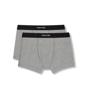 Slips Tom Ford Coton Modal Two Pack Boxer Homme Grise | YWFPO-4519