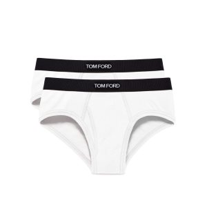 Slips Tom Ford Coton Two Pack Boxer Homme Blanche | YWFAE-5249